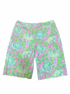 Y2K Vintage 2000’S LILLY PULITZER Fried Catfish Bermuda Shorts Womens SZ 28